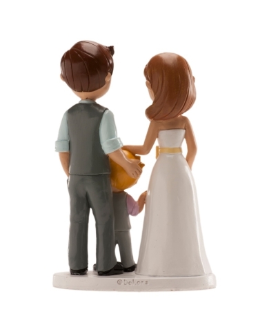 Figurine mariage 'Couple avec garçon'