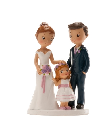 Figurine mariage 'Couple avec fille'