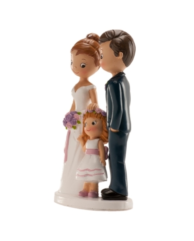 Figurine mariage 'Couple avec fille'