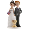 Figurine mariage 'Couple avec chien'