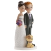 Figurine mariage 'Couple avec chien'