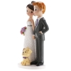 Figurine mariage 'Couple avec chien'