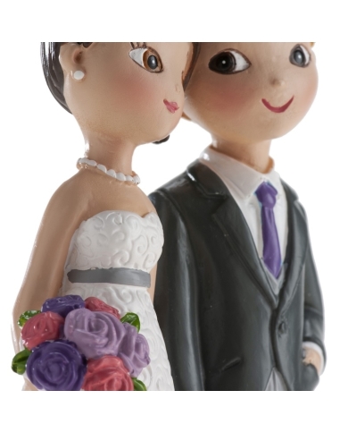 Figurine mariage 'Couple avec chien'