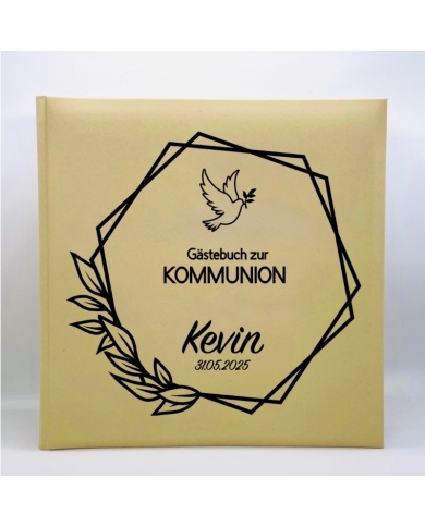 Gästebuch personalisiert 'Taube' - The-Weddingshop