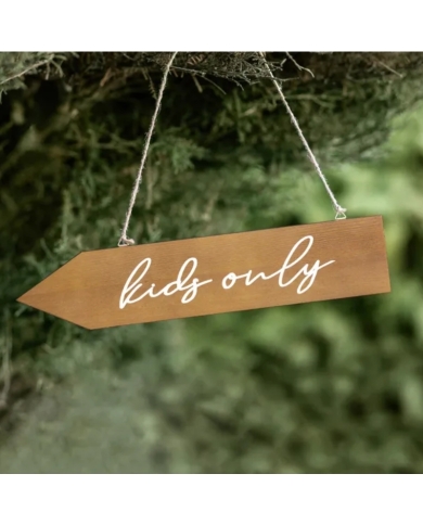 Wegweiser Holz 'Kids only'