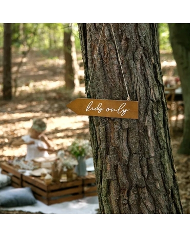Flèche bois 'Kids only'