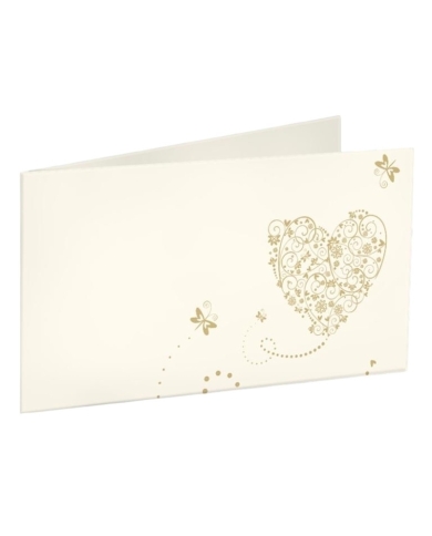 Etiquettes 'Cuore' -  crème (10 pièces)