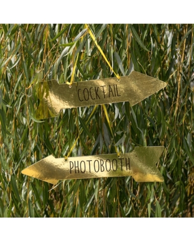 Flèche signalétique - or