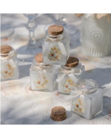 Kerze im Glas 'Bouquet'