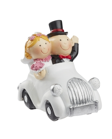 Figurine mariage 'Mariés dans la voiture'