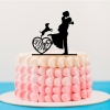 Cake Topper 'Brautpaar mit Hund'
