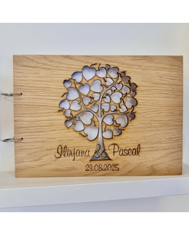 Livre d'or personnalisé bois 'Arbre d'amour'