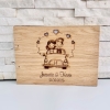 Gästebuch personalisiert Holz 'Brautpaar im Auto'