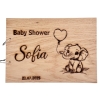 Gästebuch personalisiert Holz 'Baby Shower'