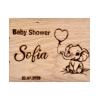 Gästebuch personalisiert Holz 'Baby Shower'