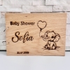 Gästebuch personalisiert Holz 'Baby Shower'