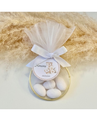 Gastgeschenk mit Tüll & Schleife 'Kelch' personalisiert