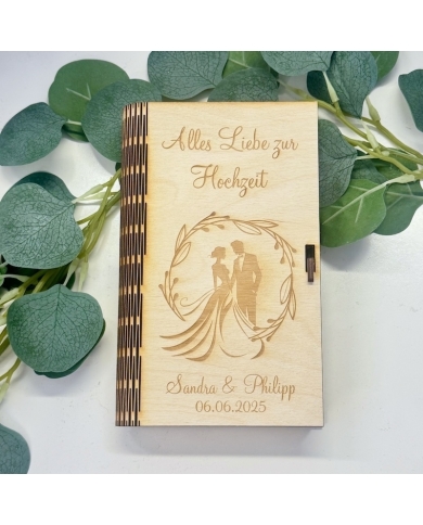 Cashbox 'Livre' bois personnalisée