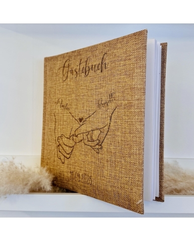 Gästebuch 'Hände' Jute personalisiert
