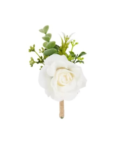 Grand Boutonnière pour invités avec rose