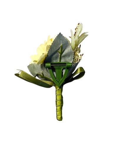 Grosser Gästeanstecker mit Blüte