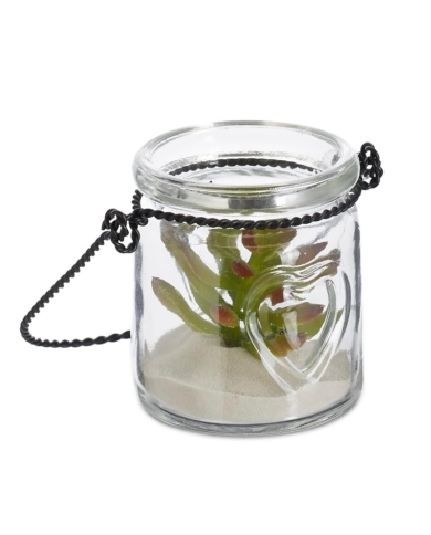 Teelichthalter aus Glas 'Herz'