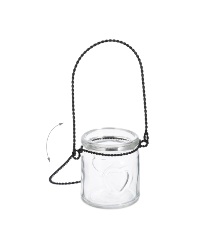 Teelichthalter aus Glas 'Herz'