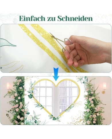 Cœur de mariage XXL à découper 'Eucalyptus'