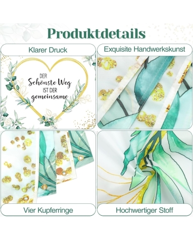 Cœur de mariage XXL à découper 'Eucalyptus'