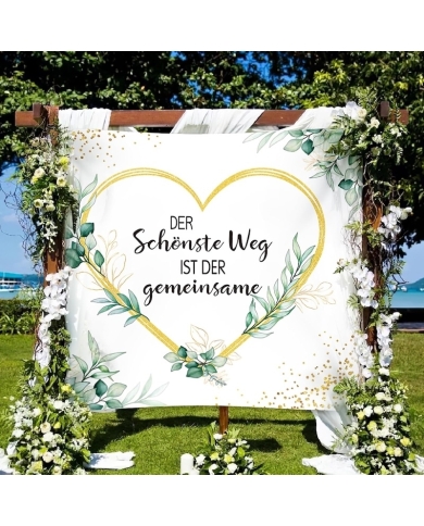 XXL Hochzeitsherz zum Ausschneiden 'Eucalyptus'