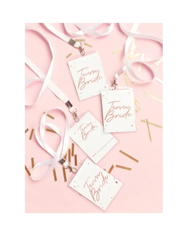 Team Bride ID-Badge mit Schlüsselband (4 Stück)