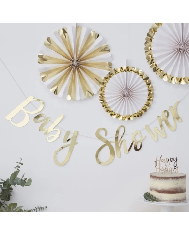 Girlande 'Baby Shower' gold