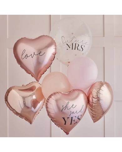 Set de ballons 'She said yes' (9 pièces)