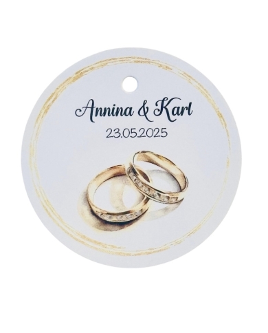 Pendentif personnalisé 'Two Rings'