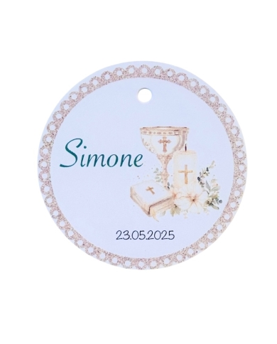 Pendentif personnalisé 'Calice et Bible'