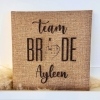 Gästebuch 'Team Bride' Jute personalisiert
