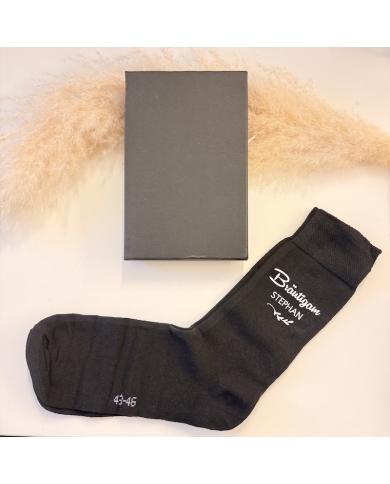 Boîte cadeau avec chaussettes personnalisables