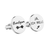 Boutons de manchette 'Bräutigam - Ja ich will!'