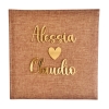 Livre d'or 'Verre acrylique' en jute personnalisé - The-Weddingshop