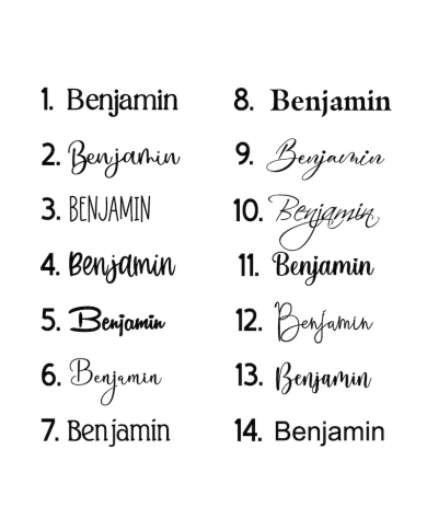 Autocollants nominatifs personnalisés