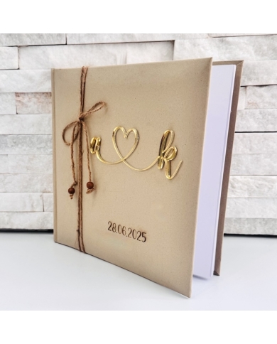 Gästebuch personalisiert 'Acryl Initialen'