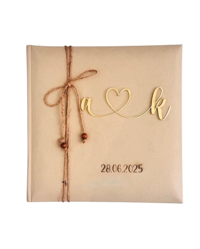 Livre d’or personnalisé 'Initiales en acrylique'  - The-Weddingshop