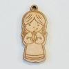 Holzanhänger 'Betendes Mädchen' (10 Stück) - The-Weddingshop.ch