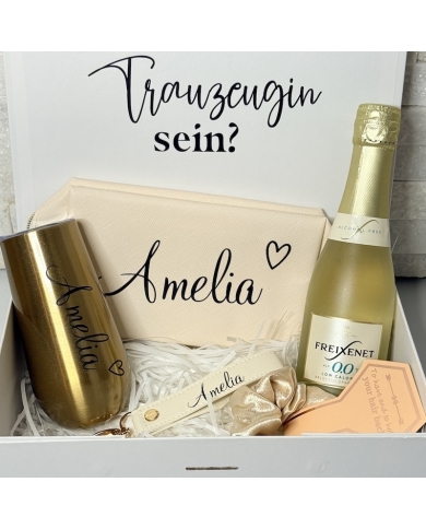 Boîte cadeau personnalisé 'Demander a la témoin' - The-Weddingshop