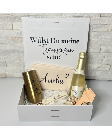 Boîte cadeau personnalisé 'Demander a la témoin' - The-Weddingshop