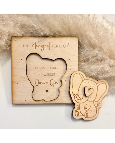 Carte en bois "Vous allez devenir grands-parents"