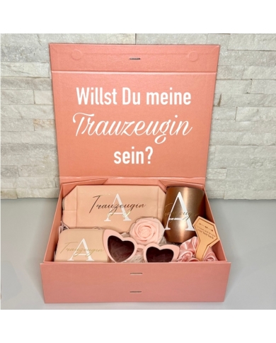Geschenkbox personalisiert in Gold & Weiss - The-Weddingshop