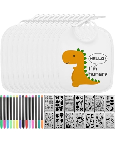 Set de bavoirs pour bébé à peindre