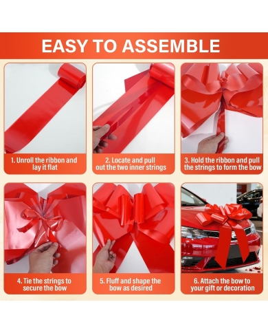 Grande boucle pour voiture 76 cm - Rouge