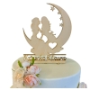 Cake Topper Couple romantique au clair de lune' personnalisé